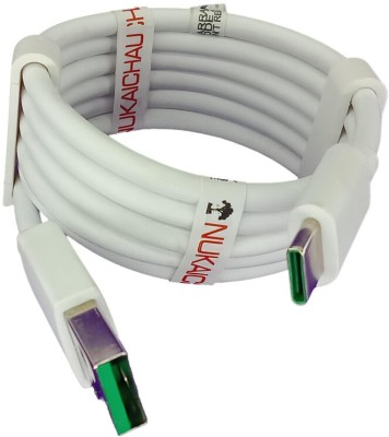 NUKAICHAU USB Type C Cable 6.5 A 1.00070999999999 m Copper Braiding 65W VOOC/DART/SUPERDART |Compatible For Realme Narzo | Realme x(Compatible with OPPO, REALME, NARZO, ONEPLUS, VIVO, IQOO, SAMSUNG, MOTOROLA, MI, REDMI, POCO, White, One Cable)