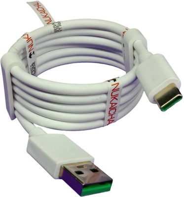 NUKAICHAU USB Type C Cable 6.5 A 1.00175999999997 m Copper Braiding Type-C Cable for Xiaomi Poco F1 Xiaomi Redmi Note 7 Pro Latest Edition(Compatible with OPPO, REALME, NARZO, ONEPLUS, VIVO, IQOO, SAMSUNG, MOTOROLA, MI, REDMI, POCO, White, One Cable)