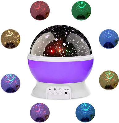 yogi 360 Rotating Galaxy Night Projector Lamp Ceiling Led Light Colorful Lights Night Lamp(14 cm, Multicolor)
