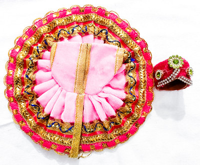 KUHI Kuhi Handmade Dress with Matching Pugdi For Laddu Gopal Ji For Size No. 2 & 3 Dress(Velvet)