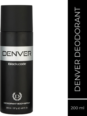 DENVER Black Code Deo Long Lasting Deodorant Spray  -  For Men(200 ml)