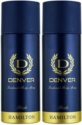 DENVER Pride Deo - 165ML Each (Pack of 2) Body Spray  -  For Men(330 ml, Pack of 2)