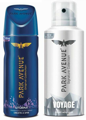 PARK AVENUE One Storm, One Voyage Signature Deodorant Combo for Men(Pack of 2) Deodorant Spray  -  For Men(200 ml, Pack of 2)
