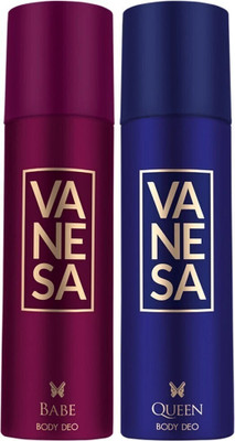 VANESA Babe and Queen Combo (Pack of 2) Deodorant Spray  -  For Women(300 ml, Pack of 2)