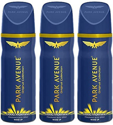 PARK AVENUE Good Morning Body Spay 150ML Each (Pack of 3) Deodorant Spray - For Men (450 ml, Pack of 3) Deodorant Spray  -  For Men(450 ml, Pack of 3)