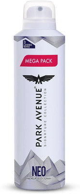 PARK AVENUE Neo Perfume For Men Fresh Long Lasting Fragrance Super Saver Mega PacK Deodorant Spray  -  For Men(220 ml)
