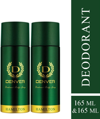DENVER Hamilton Deo Combo (Pack of 2) Deodorant Spray  -  For Men(330 ml, Pack of 2)