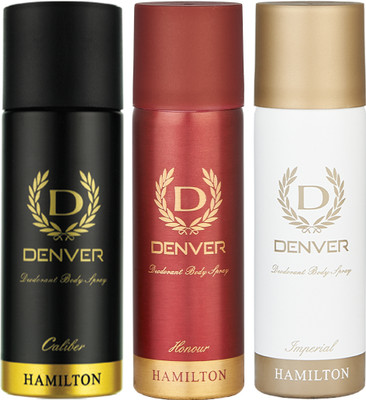 DENVER Imperial, Caliber, Honour Deo (50ml x 3) Body Spray - For Men(150 ml, Pack of 3)