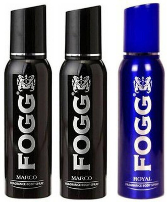 FOGG Marco WITH ROYAL Deodorant PK OF 3 600ml Deodorant Spray  -  For Men(600 ml, Pack of 3)