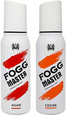 FOGG Master cader,agar, Fragrance Body Spray - For Men(combo) Deodorant Spray  -  For Men & Women(240 ml, Pack of 2)