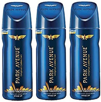 PARK AVENUE Good Morning Body Spray 150ml*3Pcs DN9078 Body Spray  -  For Men(450 ml, Pack of 3)