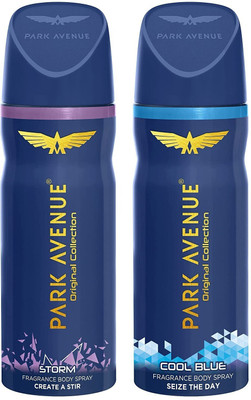 PARK AVENUE Deodorant Storm and Cool Blue for Men Pack of 2, 150 ml Deodorant Spray  -  For Men(300 ml, Pack of 2)