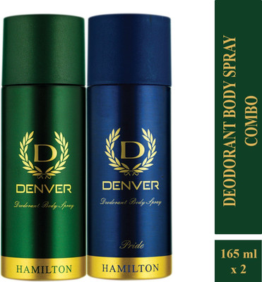 DENVER deo Combo Deodorant Spray  -  For Men(330 ml, Pack of 2)