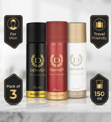 DENVER Imperial, Caliber, Honour Deo (50ml x 3) Body Spray - For Men(150 ml, Pack of 3)