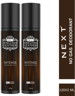 NEXT English Leather INTENSE Whiff of Sensation Deo, 2 Luxurious Packs Perfume Body Spray  -  For Men & Women(240 ml, Pack of 2)