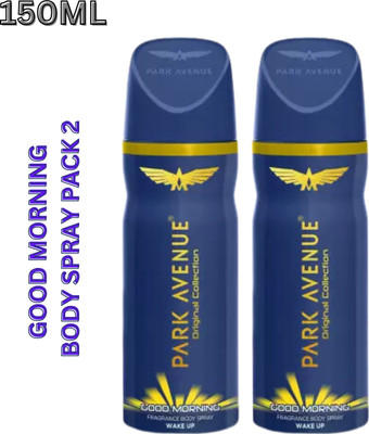 PARK AVENUE good morning perfume pack 2(150*2ml) Deodorant Spray  -  For Men & Women(300 ml, Pack of 2)