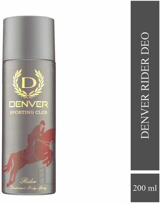 DENVER Sporting Club Rider Long Lasting Deodorant Spray  -  For Men(200 ml)