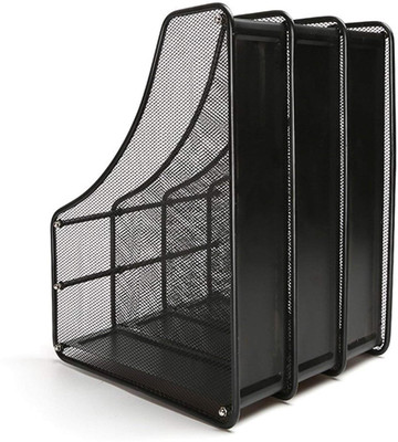 PAVITYAKSH 3 Compartments MATEL Tiered Shelf(Black)