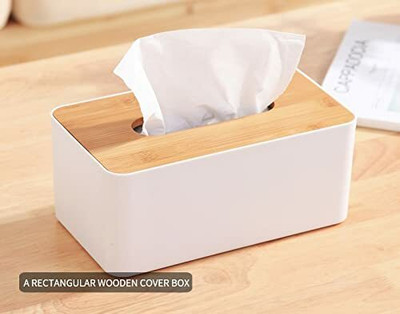 Wonder Work 1 Compartments Plastic Tissue Dispenser/Storage Box/Paper Napkin Holder Case(Multicolor)