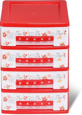RFL 4 Compartments Plastic Stationery Items Holder