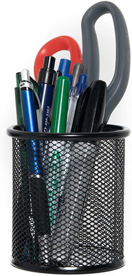 Nexvox 1 Compartments Mesh Metal Pen Pencil Holder(Black)