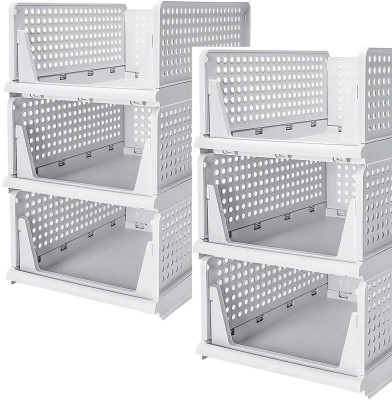 AK10ZONE 6 Compartments Plastic Cabinet(Multicolor)