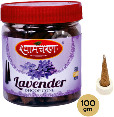 shyamcharan Pooja Dhoop Sticks Premium Lavender Jar 100Gm | No Bamboo | No Charcoal Lavender Dhoop