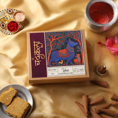 Chandrakala Loban Luxury Dhoop Cone - Pack of 60 Units - Incense Cones for Pooja Dhoop(Pack of 60)