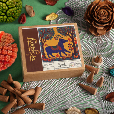 Chandrakala Kewda Luxury Dhoop Cone - Pack of 60 Units - Incense Cones for Pooja Dhoop(Pack of 60)