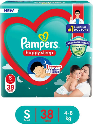 Pampers Happy Skin Baby Diaper Pants Small Size - S(38 Pieces)