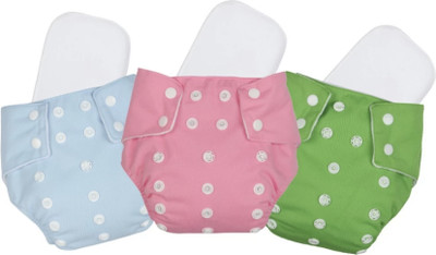Jaydison Reusable Solid Cloth Button Diaper Reuse Nappy & Insert 0-24m SPiGDWVB53