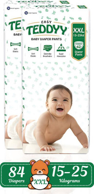 TEDDYY Easy Diaper Pants with Rash Protection and 3x Faster Absorption | (15-25 kgs) - XXL(84 Pieces)