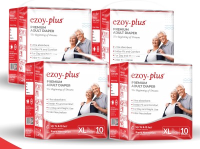 Ezoyplus Extra Large Tape Adult Diapers,Waist (54-62 inch)Odour Lock & Extra Absorption - XL(40 Pieces)