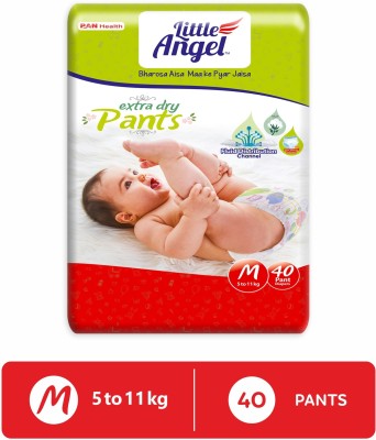 Little Angel Baby Diaper Pants, - M(40 Pieces)