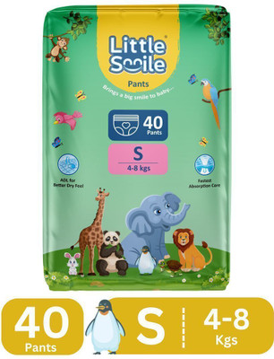 Little Smile Baby Pants Extra Absorb Diapers - Small -40 Pieces - S(40 Pieces)