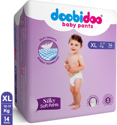 Doobidoo Silky Soft Baby Diaper Pant X-Large Rash Free Anti-Leak Highly Absorbent 12-17kg - XL(14 Pieces)
