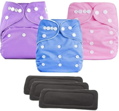 Jaydison Solid Cloth Reusable Button Diaper Reuse Nappy & Insert 0-24m PSPiDBVB54