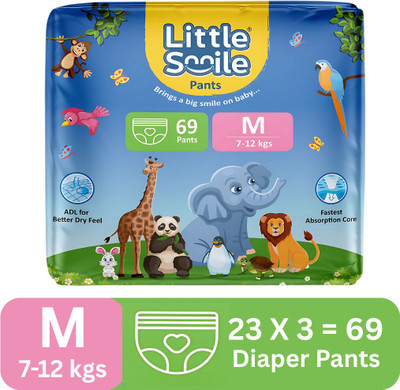 Little Smile Better Dry Feel Baby Diaper Pants - Medium - M(23 Pieces)