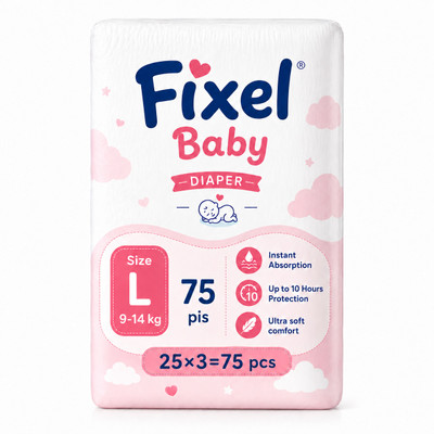 fixel Baby diaper pants large L size - L(25 Pieces)