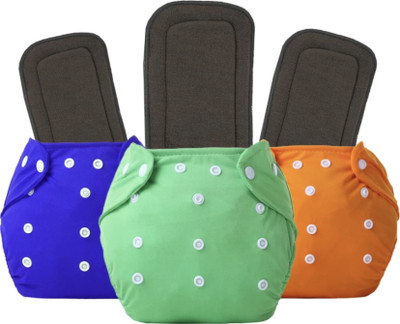 Jaydison Solid Reusable Cloth Button Diaper Reuse Nappy & Insert 0-24m BGODBVB46