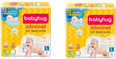 babyhug Advanced Pant Style Diaper - Large (42 pieces) - ( Pack of 2 ) - L(84 Pieces)