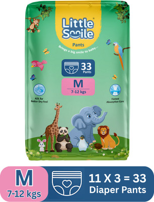 Little Smile Better Dry Feel Baby Diaper Pants - Medium - M(11 Pieces)