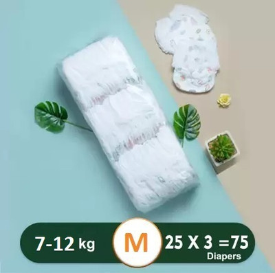 LEAF CARE Baby Diaper Pants Double Layer Leakage Protection High Absorb Technology - M(25 Pieces)