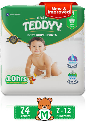 TEDDYY Easy Pant Diapers - M(74 Pieces)