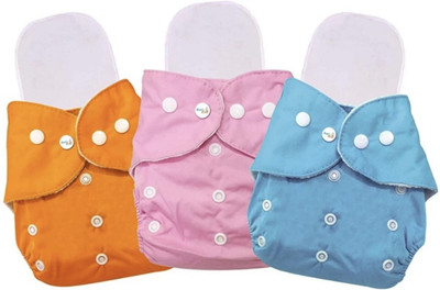 kogar All New Kids Baby Daily Use Multicolour Cloth Button diaper With White Microfiber Insert (3 diaper +3 Insert) - S - M(6 Pieces) kogar All New Kids Baby Daily Use Multicolour Cloth Button diaper With White Microfiber Insert (3 diaper +3 Insert) - S - M(6 Pieces)