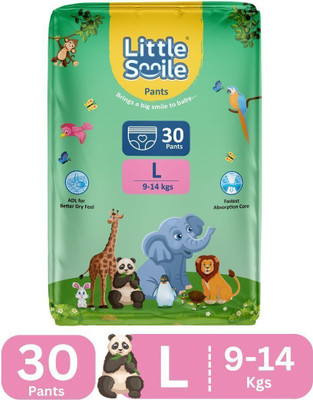 Little Smile Baby Pants Extra Absorb Diapers - Large -30 Pieces - L(30 Pieces)