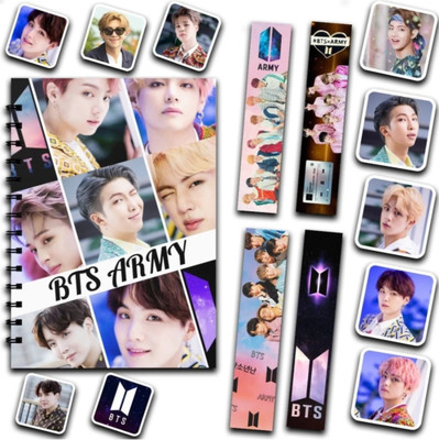 craft maniacs BTS BOYS PICTURE & PHOTO COLLECTION A5 Diary RULED 160 Pages(Multicolor)