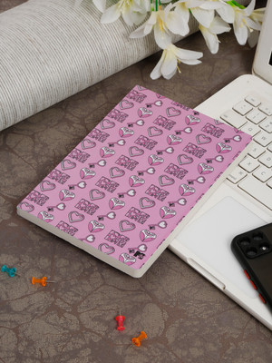 MTV Classic design notebook diary A5 Diary Ruled 200 Pages(Pink::Black::White)