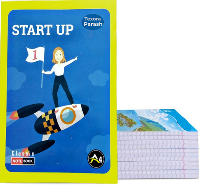 Texora Parash Notebook A4 Note Book 1 140 Pages(Multicour - Unique Colour, Pack of 5)