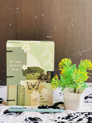 Al Zohra Handicraft Diary Notebook A5 Diary Unruled 200 Pages(Multicolor)